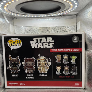 Star Wars Funko Pop Vinyl Figures Ewoks 3 Pack - Teebo, Chief Chirpa & Logray FRENLY BRICKS - Open 7 Days