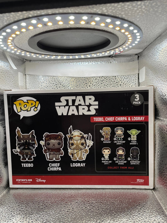 Star Wars Funko Pop Vinyl Figures Ewoks 3 Pack - Teebo, Chief Chirpa & Logray FRENLY BRICKS - Open 7 Days