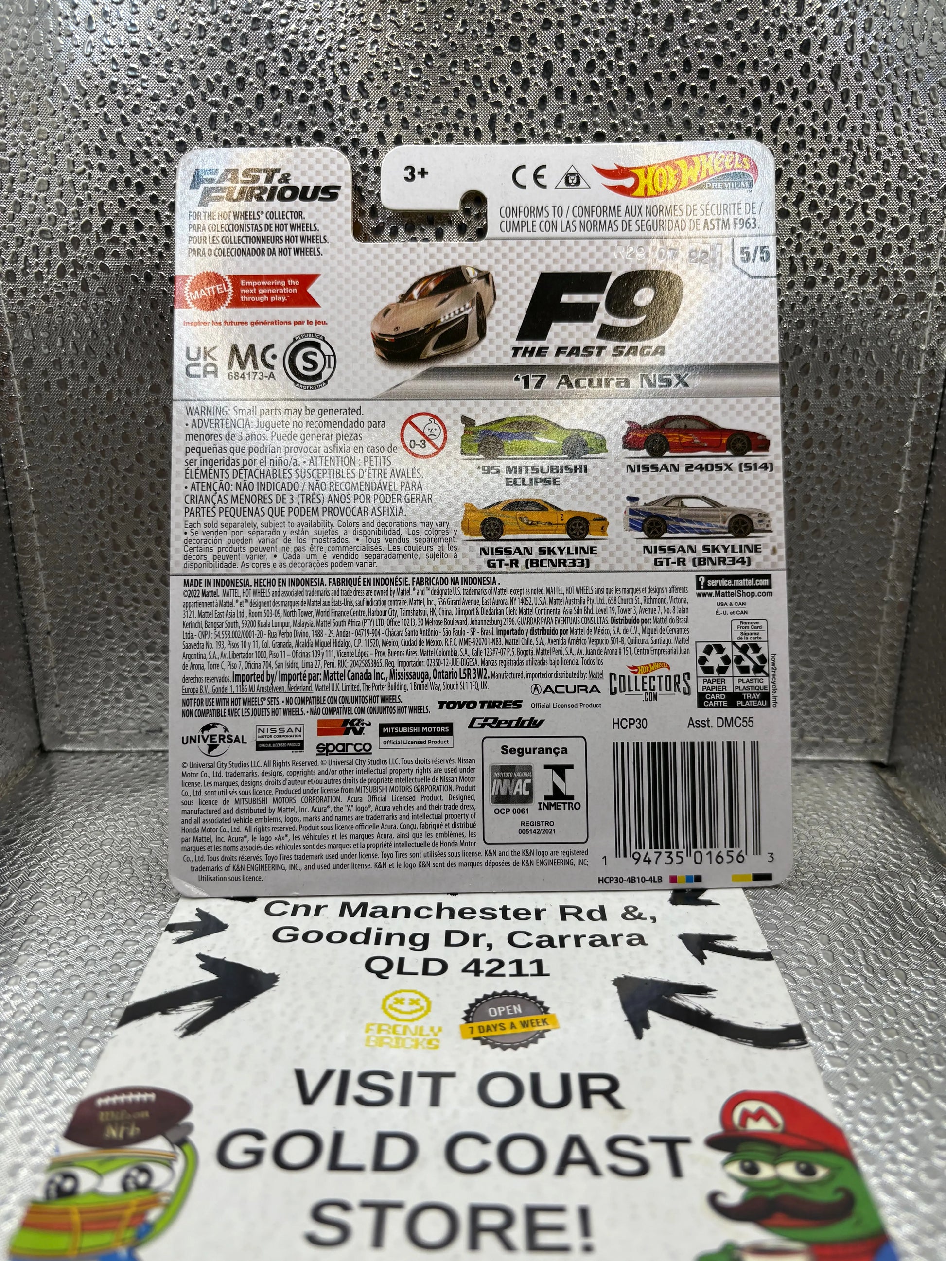 Hotwheels 17 Acura NSX FRENLY BRICKS - Open 7 Days