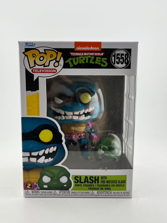 Funko POP! Television TMNT - Slash With Pre Mutated Slash #1558 - Vinyl Collectable FRENLY BRICKS - Open 7 Days