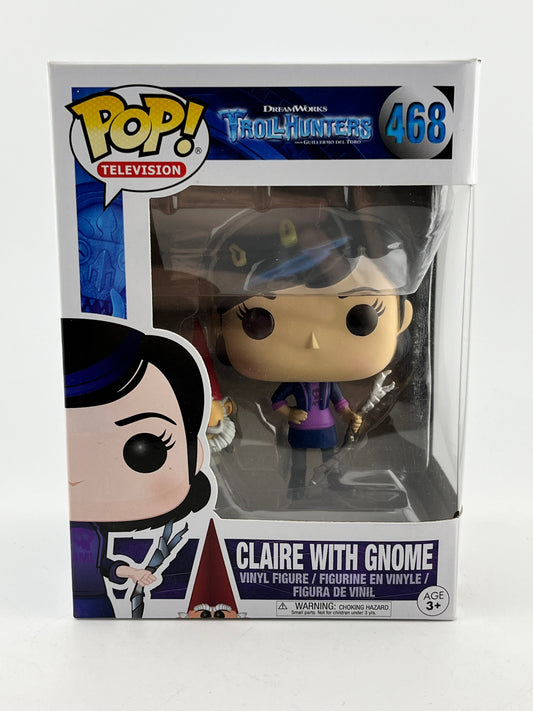 Funko POP! Television Troll Hunters - Claire With Gnome #468 - Vinyl Collectable FRENLY BRICKS - Open 7 Days