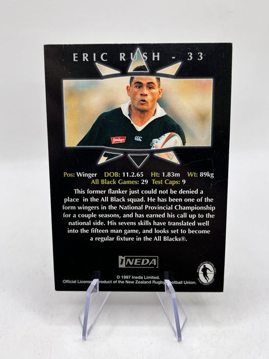 Eric Rush Autographed - All Blacks 1997 - 1Neda FRENLY BRICKS - Open 7 Days