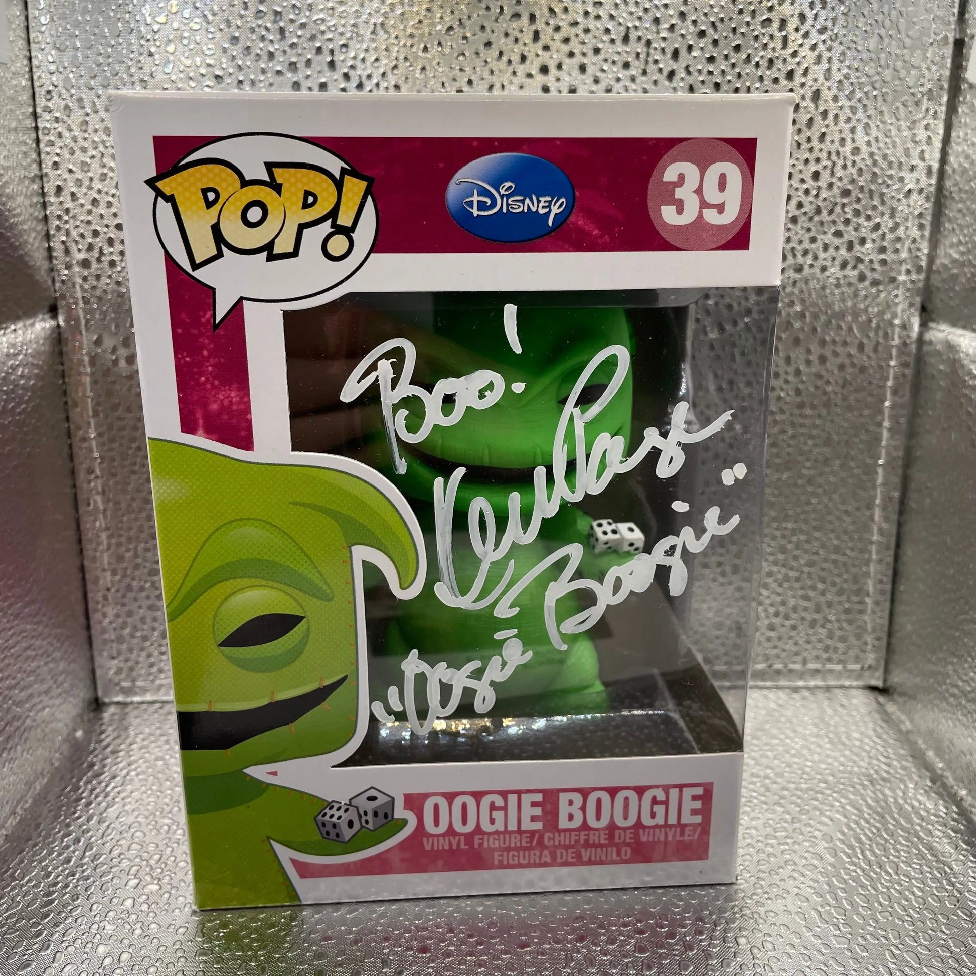 FUNKO POP - Disney  - Oogie Boogie - 39 - Signed Ken Page With Certificate FRENLY BRICKS - Open 7 Days