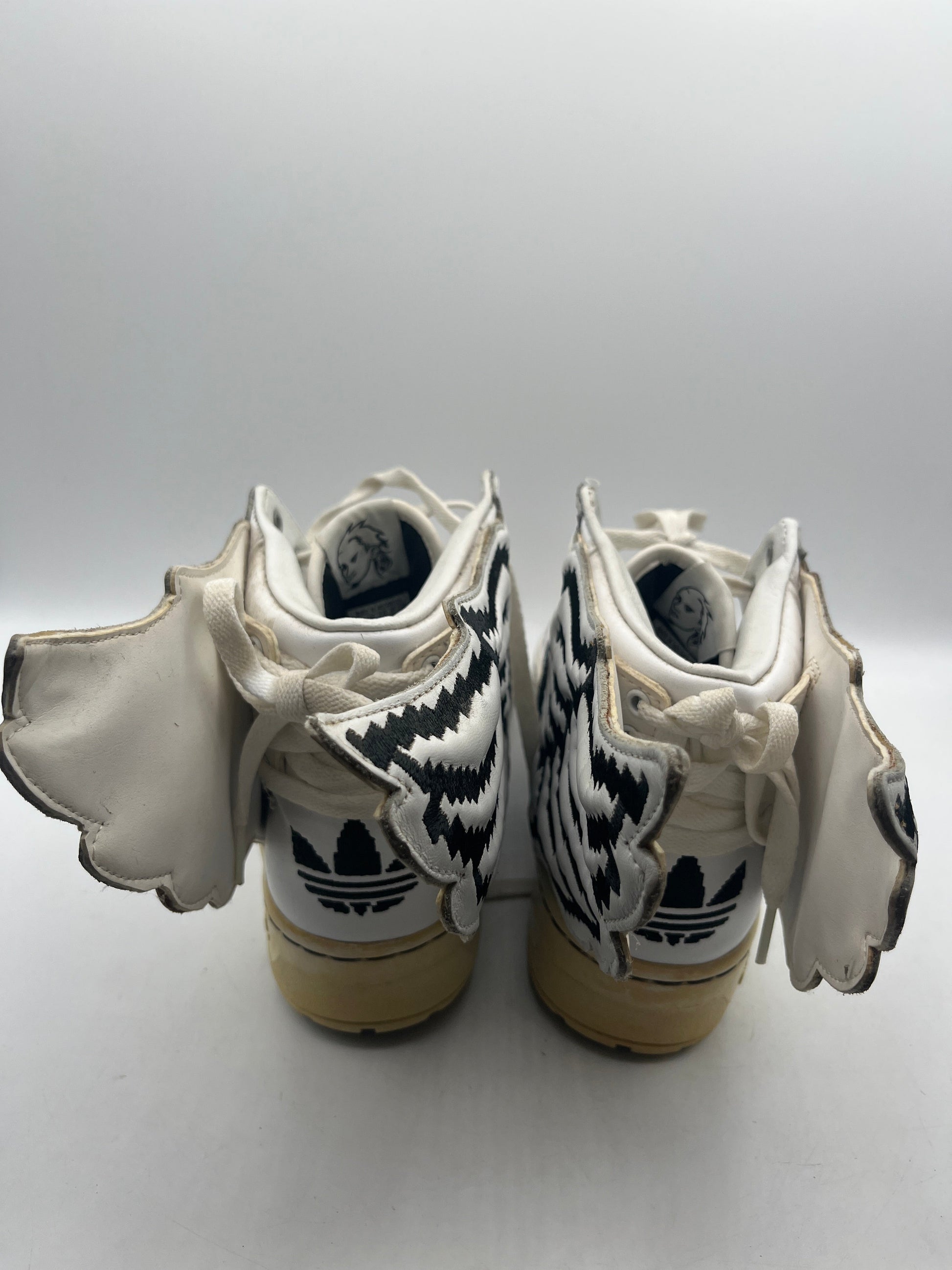 USED Size 11US - adidas Jeremy Scott Wings 2.0 Pixel White FRENLY BRICKS - Open 7 Days