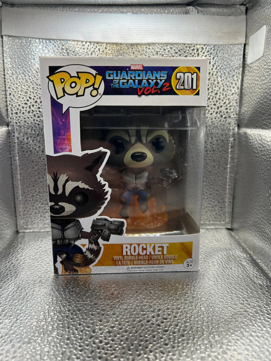 Funko Pop Vinyl Marvel # 201 Rocket FRENLY BRICKS - Open 7 Days