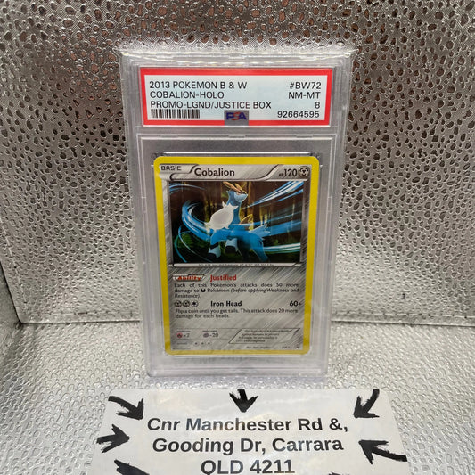 Cobalion holo Promo 2013 Pokémon Black and White Era PSA 8 GRADED FRENLY BRICKS - Open 7 Days