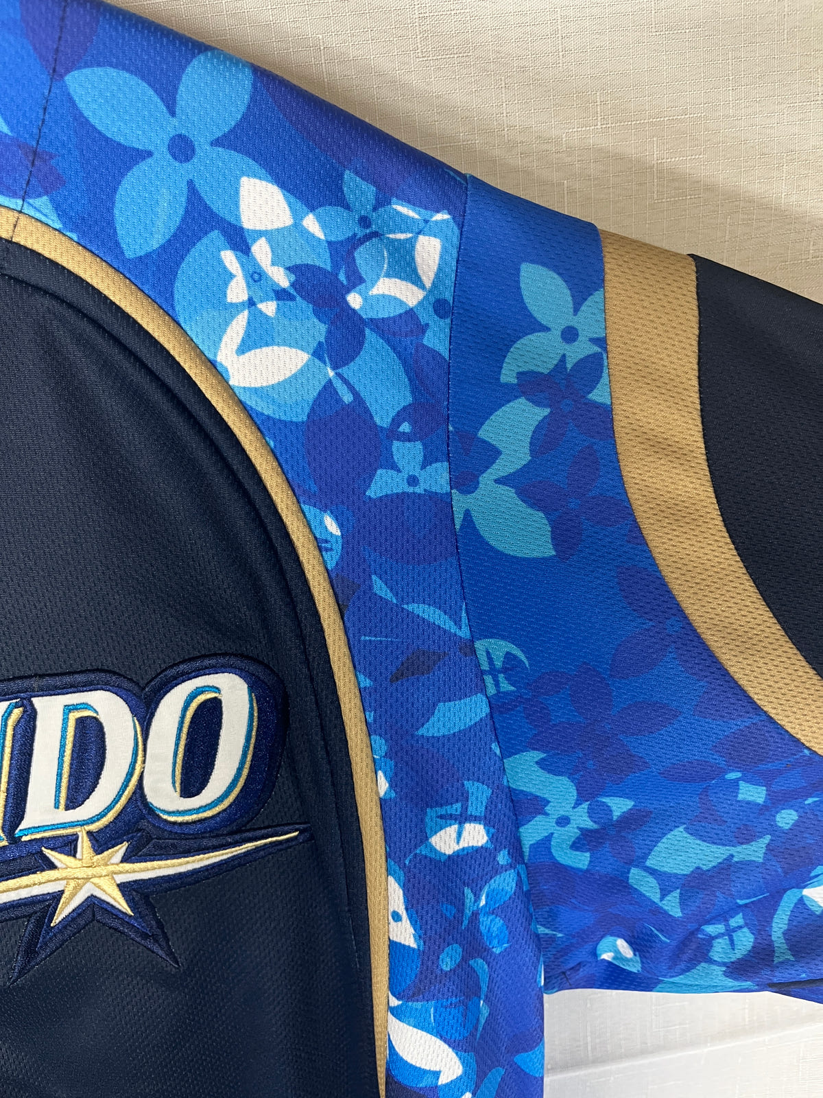 Nippon Baseball Hokkaido Fighters "Nakata #6" Flower Blue Jersey XLarge, photo 5 image 5