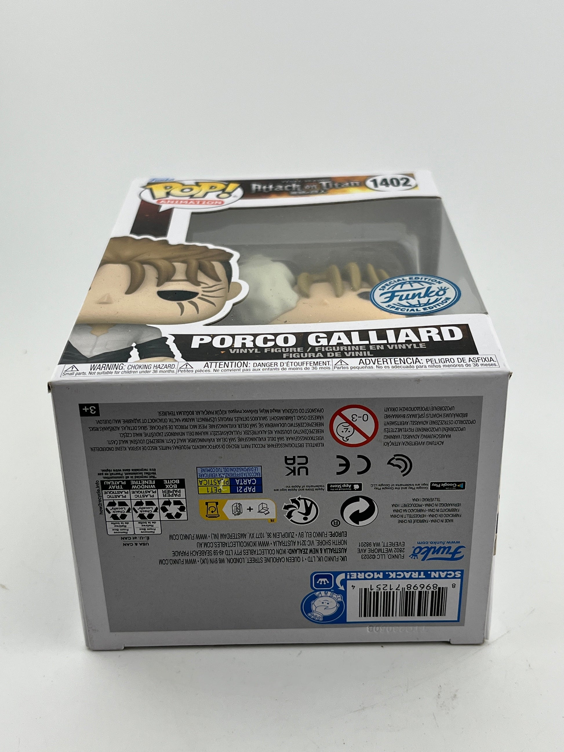 Funko POP! Animation Attack On Titan - Porco Galliard #1402 - Special Edition FRENLY BRICKS - Open 7 Days