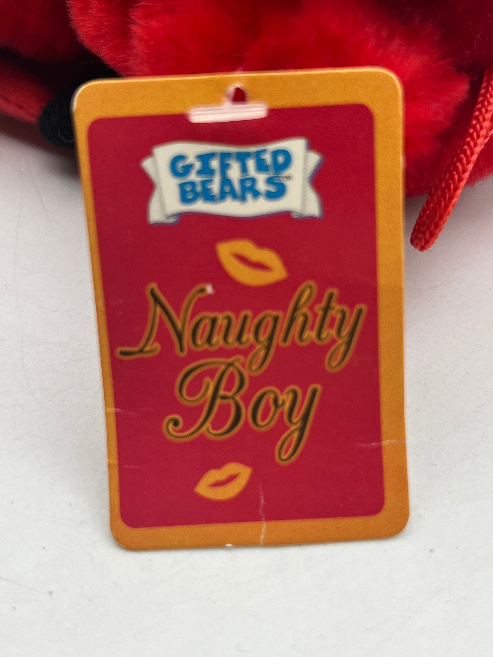 Gifted Bears Beanie Plush Teddy “Naughty Boy” Skansen Bean Bag Toy Red 26cm FRENLY BRICKS - Open 7 Days