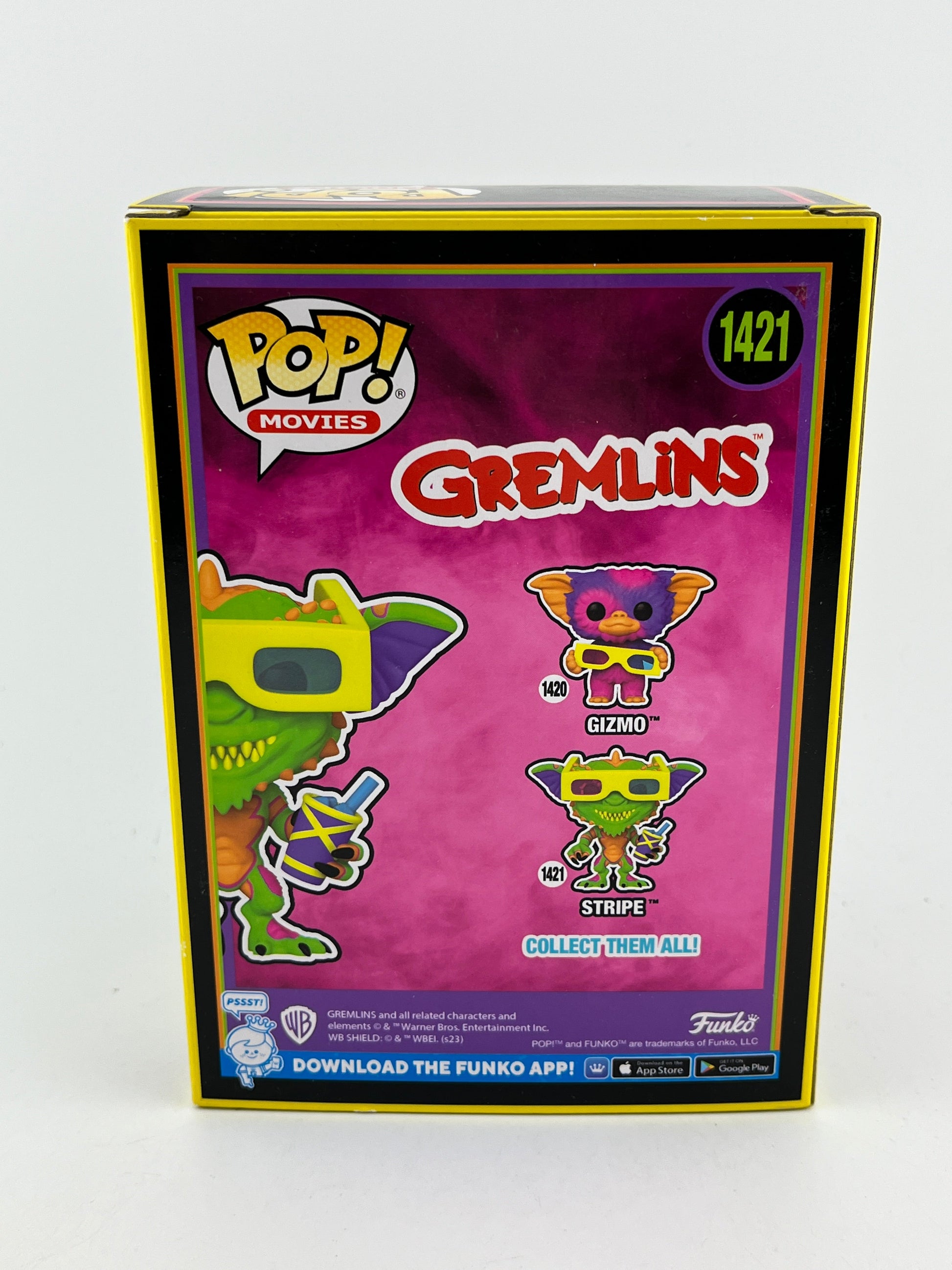 Funko POP! Movies Gremlins - Stripe #1421 - Special Blacklight Edition FRENLY BRICKS - Open 7 Days