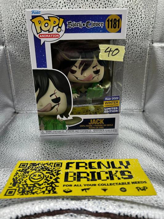 Pop Vinyl #1181 Black Clover Jack FRENLY BRICKS - Open 7 Days