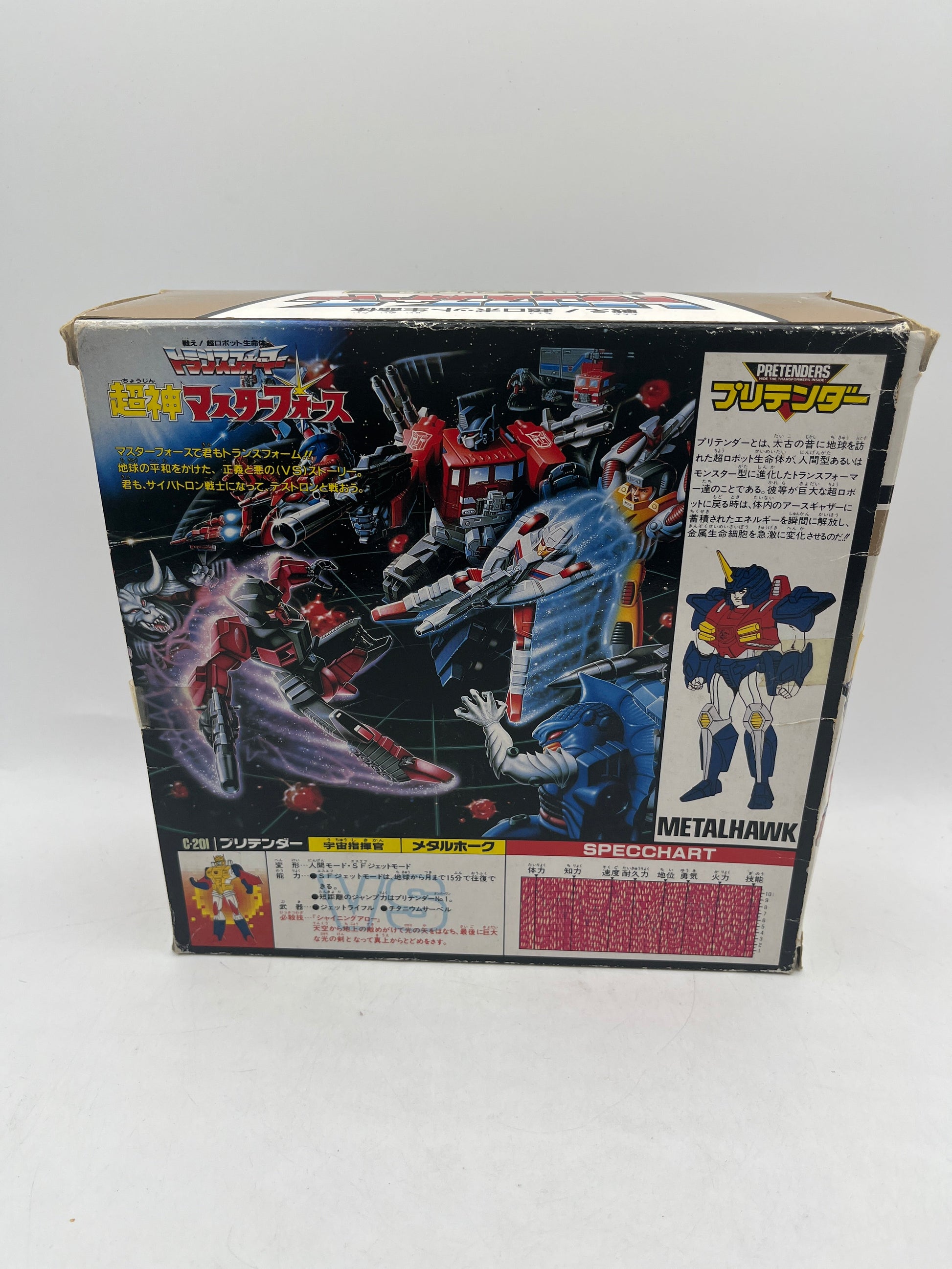 Takara Transformers C-201 Super-God Masterforce  G1 Pretender “Metalhawk” FRENLY BRICKS - Open 7 Days