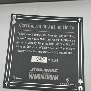 Star Wars The Mandalorian Jewelry Set Limited Exclusive Edition Beskar FRENLY BRICKS - Open 7 Days