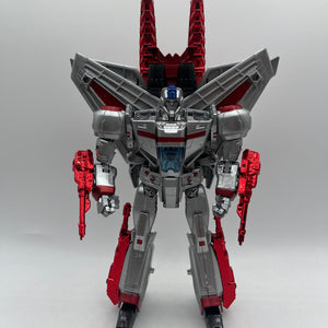 Transformers Generations Leader Class Jetfire Custom Painted Silver & Red Chrome FRENLY BRICKS - Open 7 Days