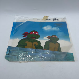 1987 Animation’s Production Cel - TMNT - “Raphael & Michelangelo” Hand Painted FRENLY BRICKS - Open 7 Days