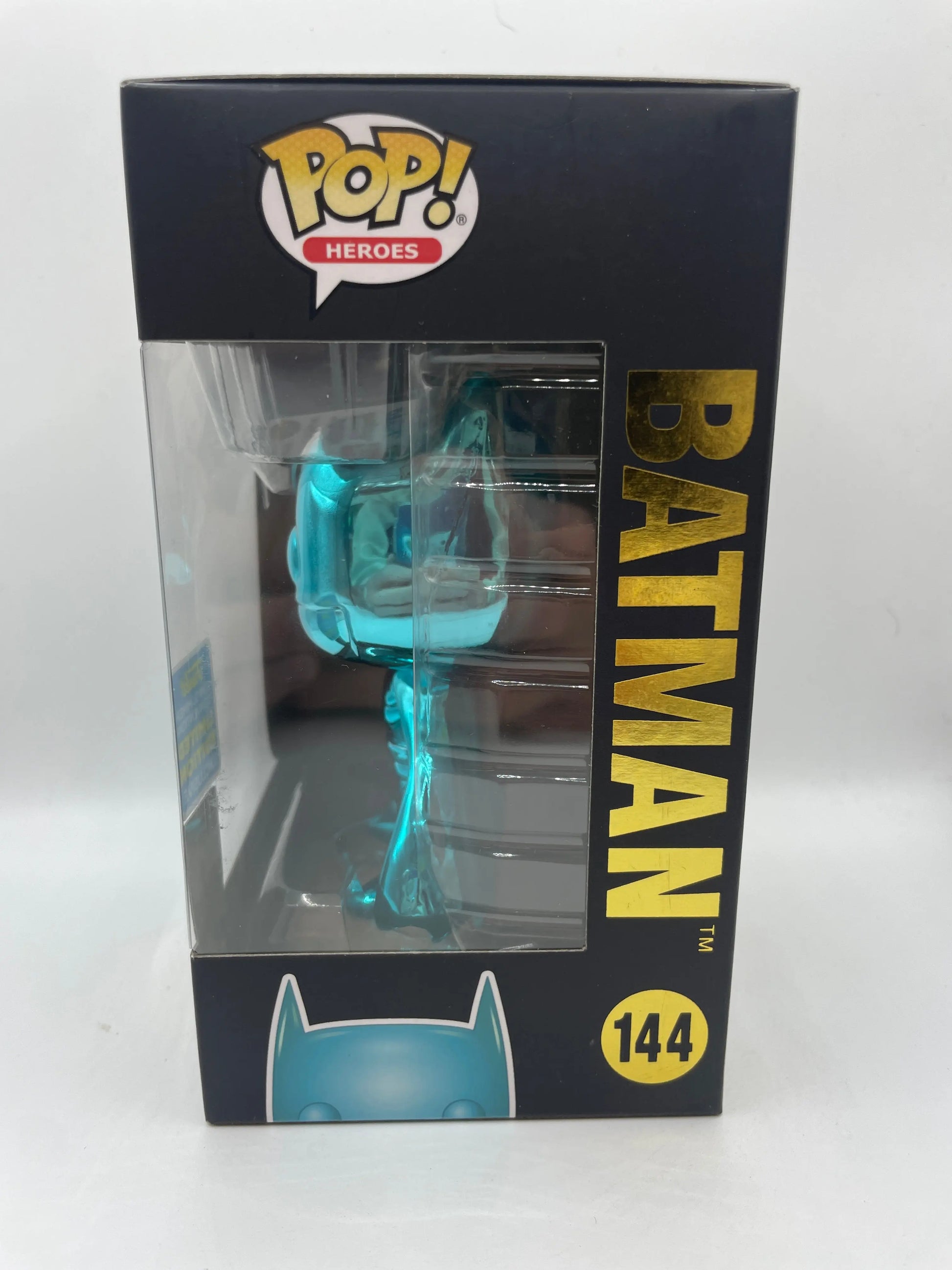 Funko POP! DC Comics - #144 Batman Teal Chrome Figure 80 Years SDCC Exclusive - New FRENLY BRICKS - Open 7 Days