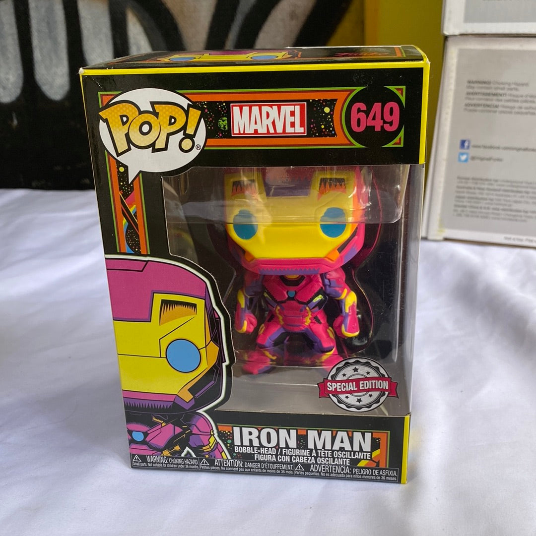 Funko POP! Black Light Iron Man #649 FRENLY BRICKS