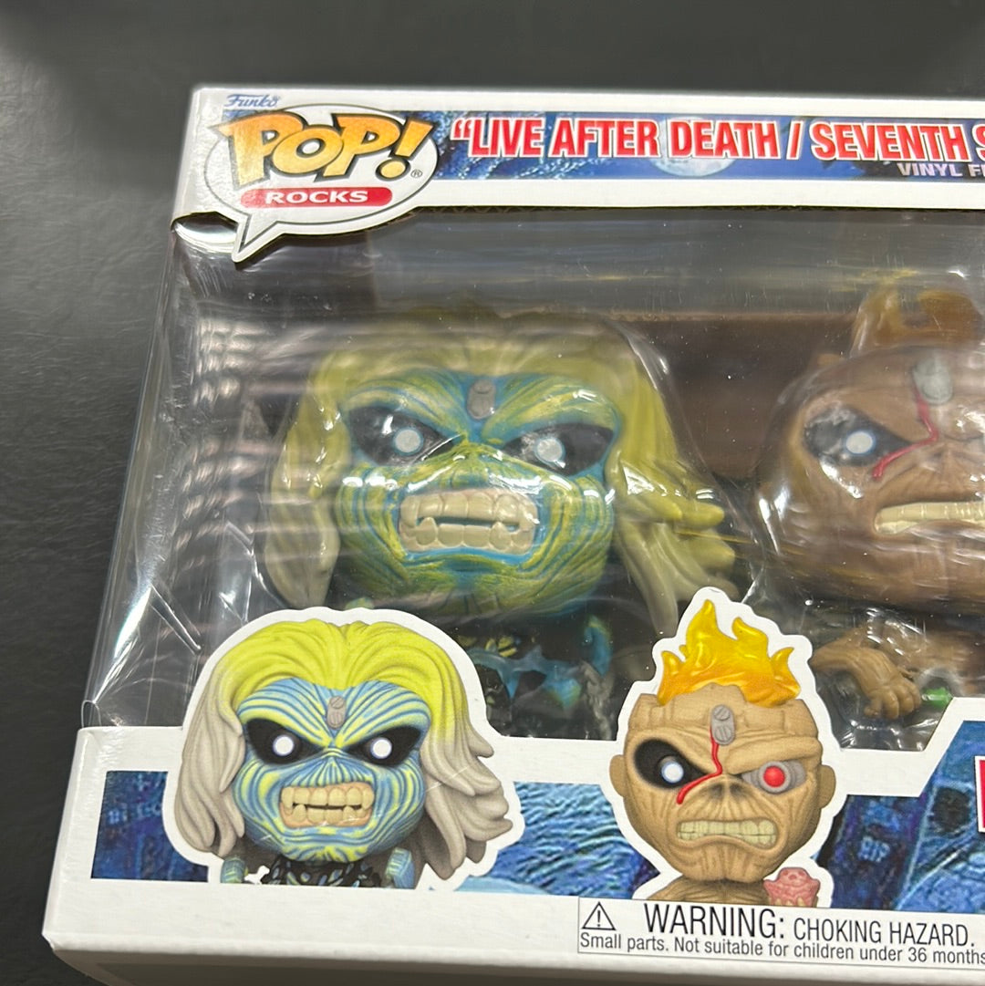 Iron Maiden - FUNKO POP! ROCKS: Iron Maiden - Eddie 4PK Glow in the Dark Box Set FRENLY BRICKS - Open 7 Days