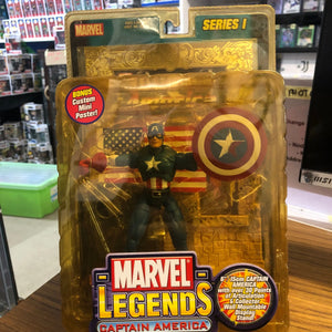 2002 Marvel Legends Captain America Series 1 Toy Biz Action Figure! (Brand New) FRENLY BRICKS - Open 7 Days
