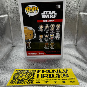 Pop Vinyl Star Wars #118 Maz Kanata FRENLY BRICKS - Open 7 Days