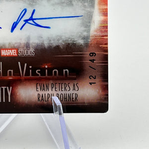 Upper Deck Marvel Wandavision - Evan Peters As Ralph Bohner  Auto 12/49 Wanda's Reality FRENLY BRICKS - Open 7 Days