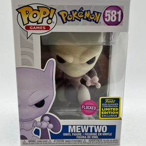 Funko POP! Games Pokémon - Mewtwo #581 - Flocked - 2020 Exclusive FRENLY BRICKS - Open 7 Days