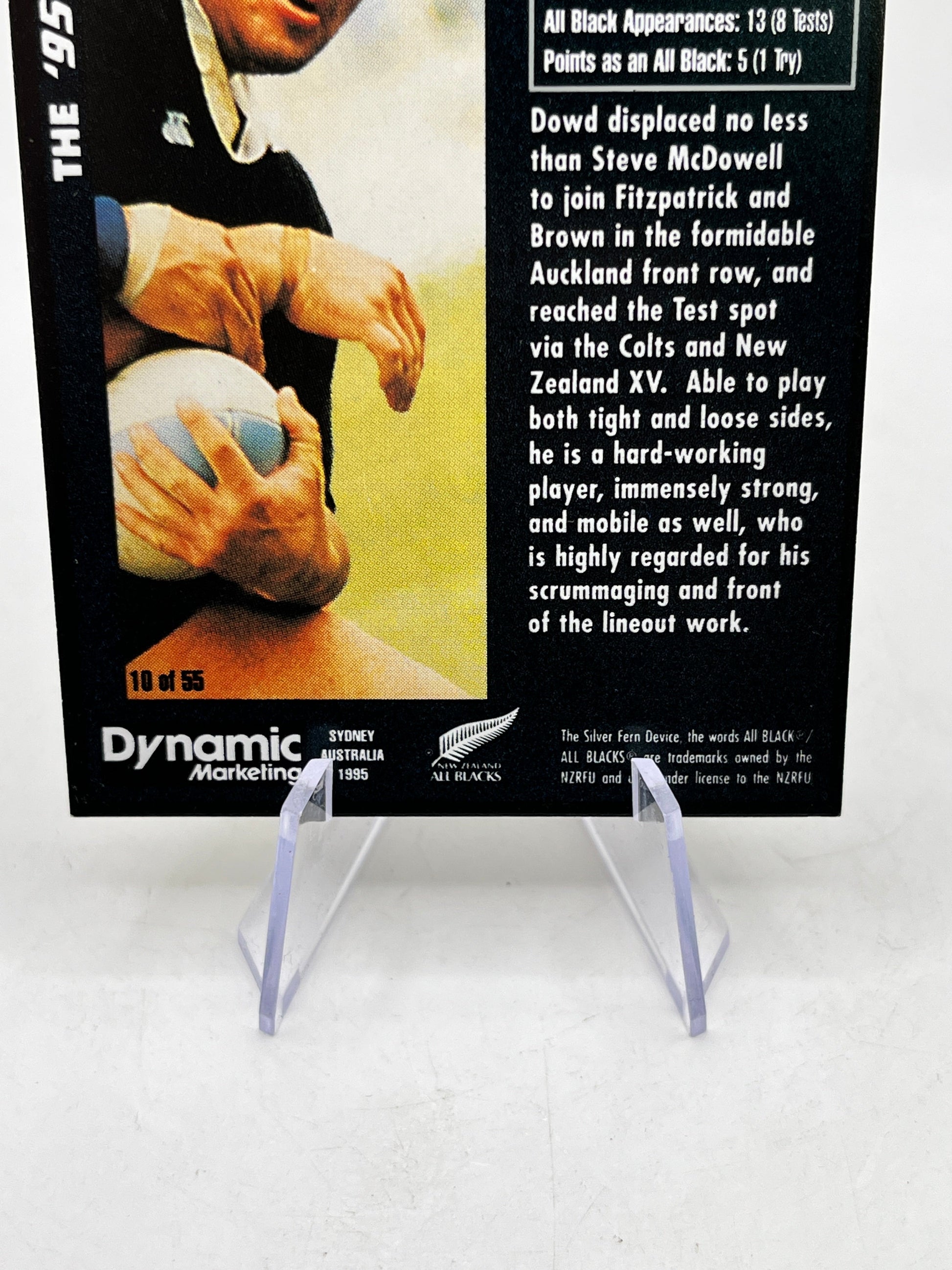 Craig Dowd Auto - 1995 Dynamic Marketing Rugby Union Card NZ All Blacks #10 FRENLY BRICKS - Open 7 Days