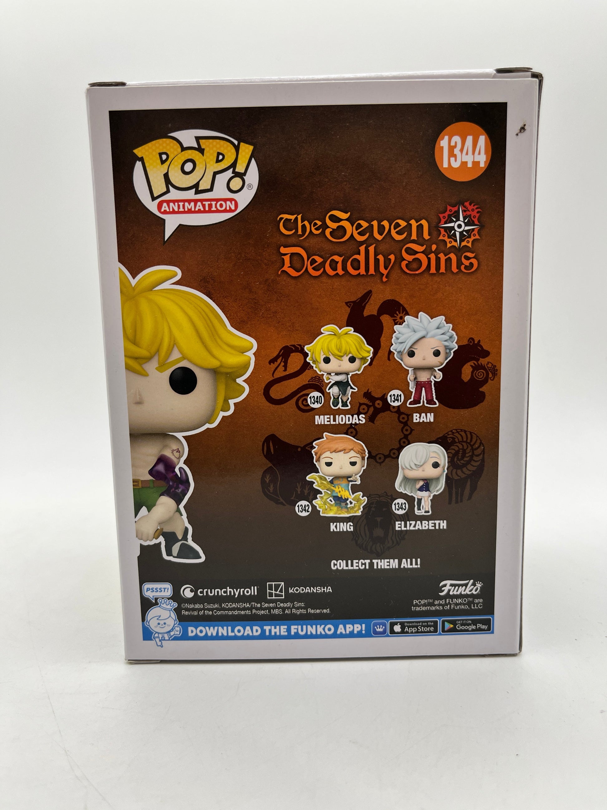 Funko POP! Animation The Seven Deadly Sins Meliodas #1344 - Special Edition FRENLY BRICKS - Open 7 Days