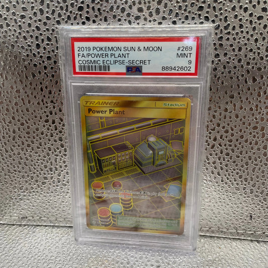 2019 Pokémon Sun and Moon Power Plant Trainer Cosmic Eclipse #269 PSA 9 FRENLY BRICKS - Open 7 Days