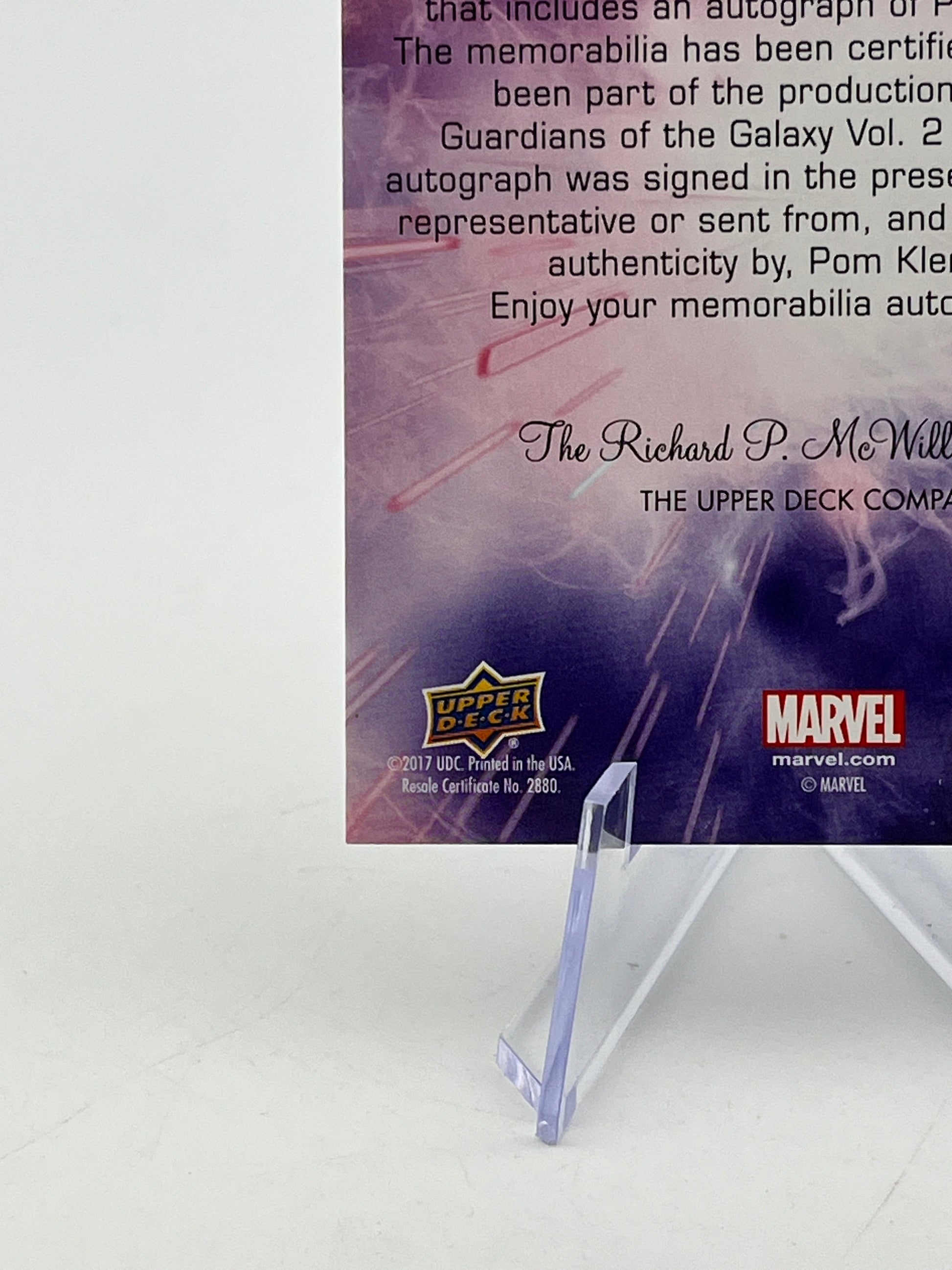 Upper Deck - Marvel Guardians of the Galaxy Volume 2 - Pom Klementieff #SMA3 Auto FRENLY BRICKS - Open 7 Days