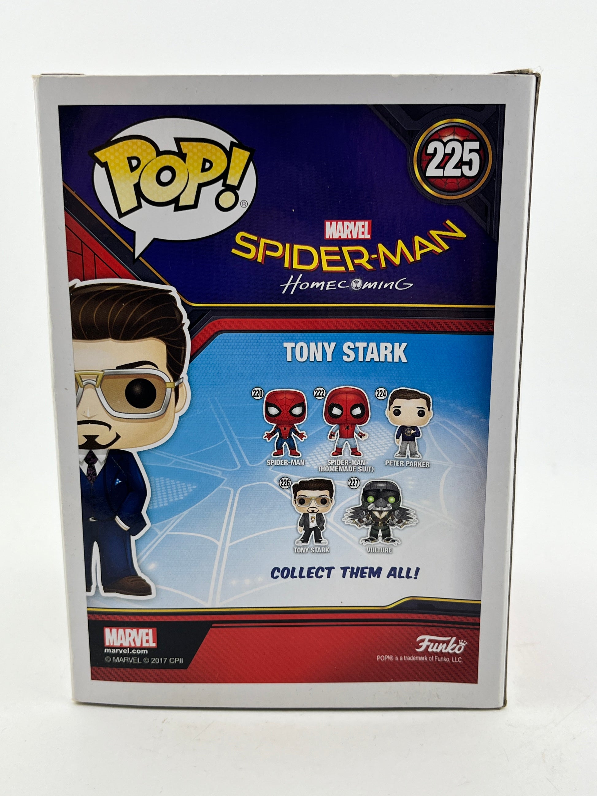 Funko POP! Marvel Spider-Man Homecoming - Tony Stark #225 - 2017 Summer Con Exclusive FRENLY BRICKS - Open 7 Days