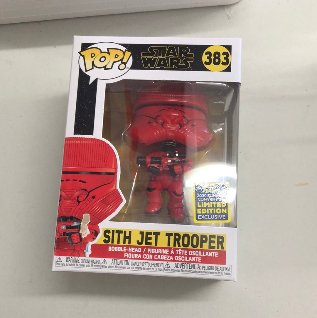 Funko Pop Sith Jet Trooper Star Wars #383 2020 Summer Convention FRENLY BRICKS - Open 7 Days