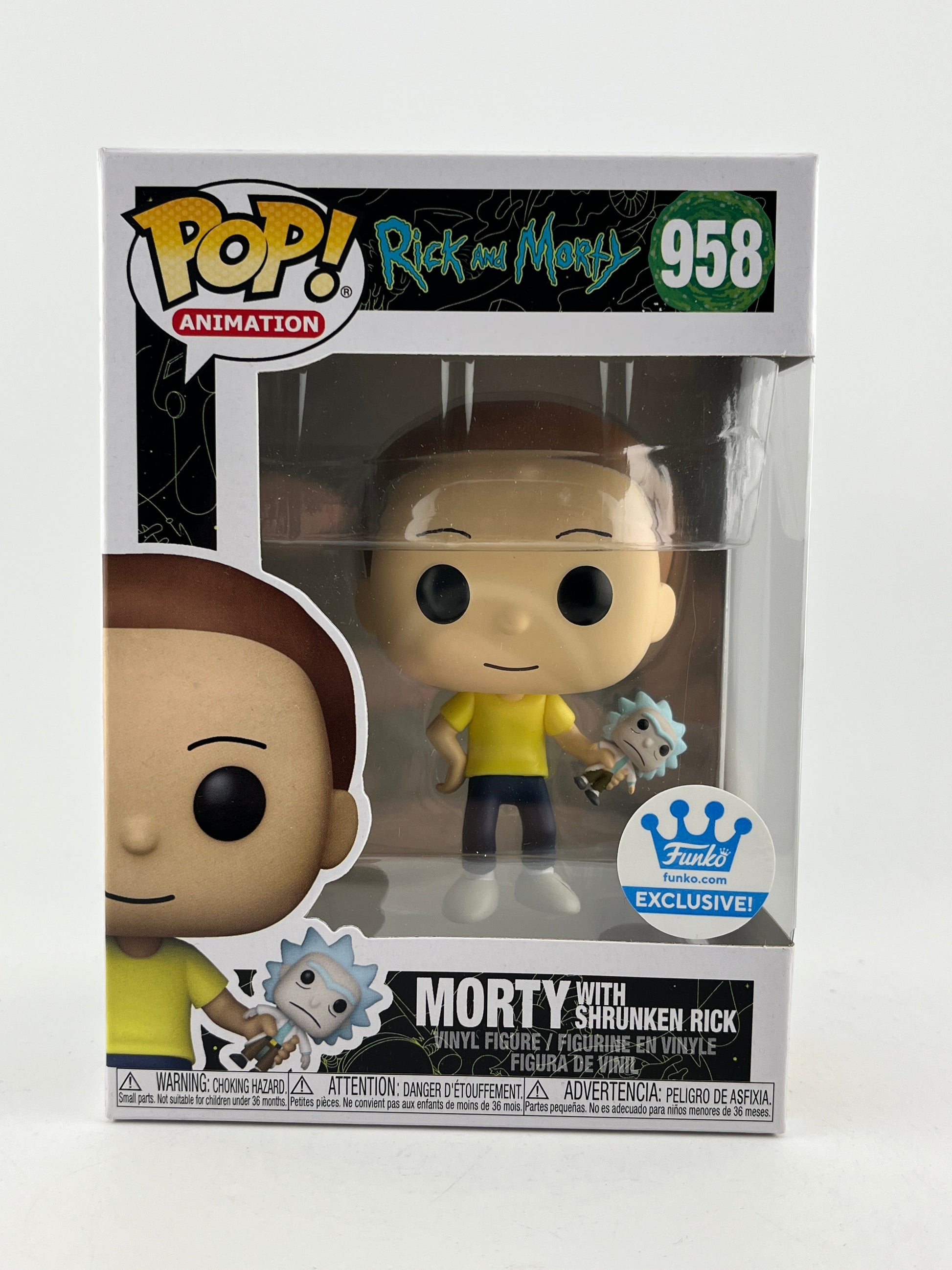 Funko POP! Animation Rick & Morty - Morty With Shrunken Rick #958 - Vinyl Collectable FRENLY BRICKS - Open 7 Days