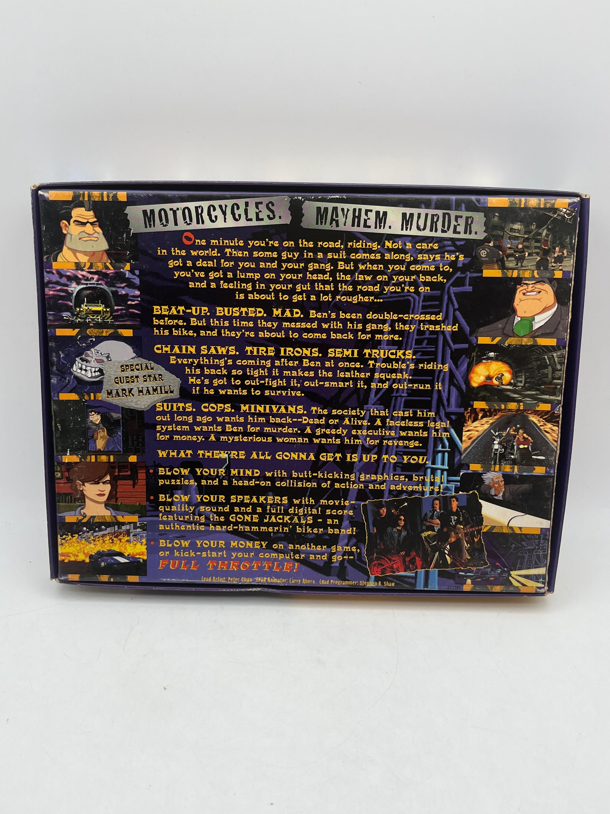 “Full Throttle” 1994 IBM PC Game Limited Edition LucasArts Big Box CD-ROM FRENLY BRICKS - Open 7 Days