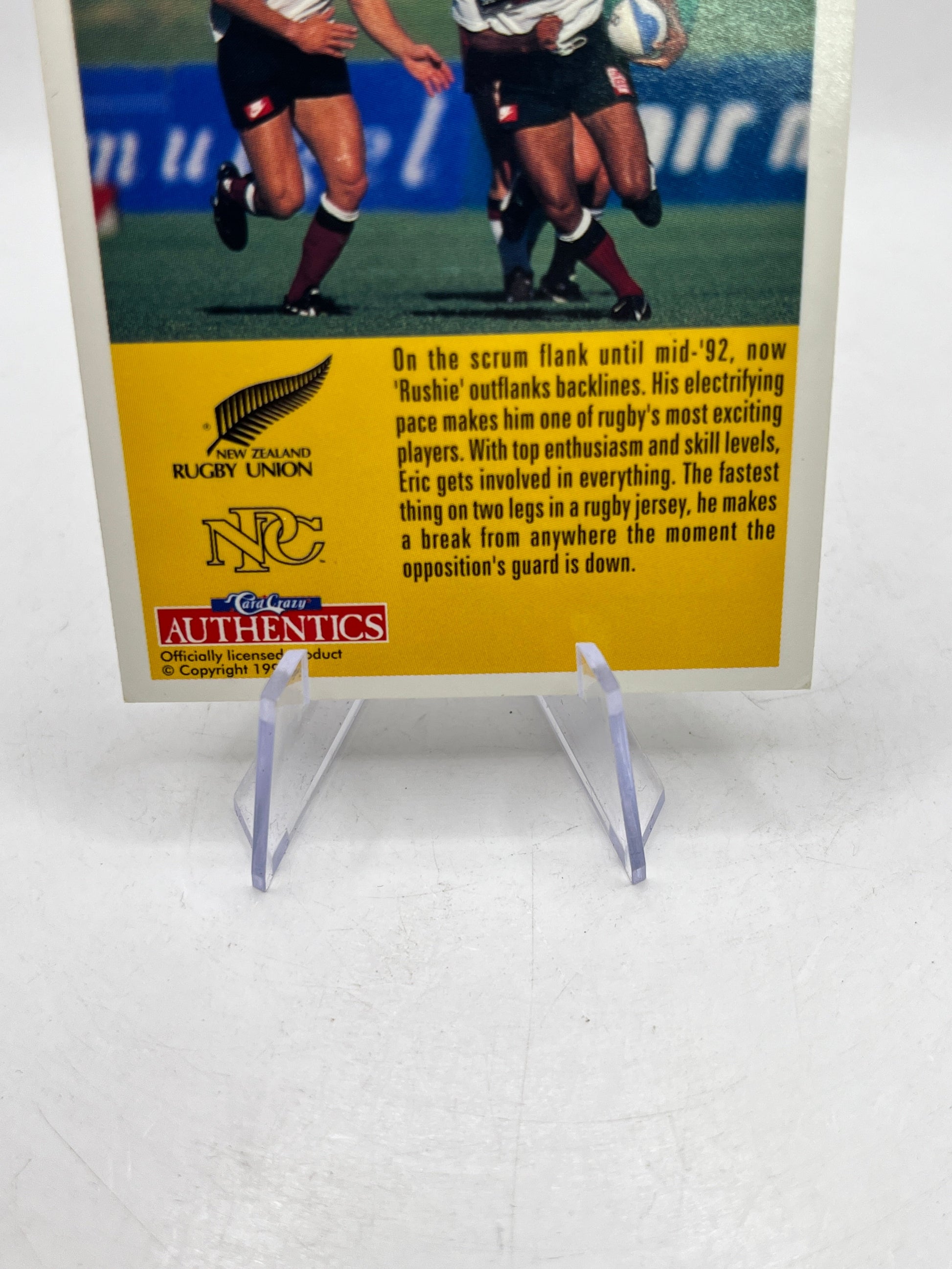 Fast Action Eric Rush Autograph - Rugby Superstars NZ Rugby Union #93 FRENLY BRICKS - Open 7 Days