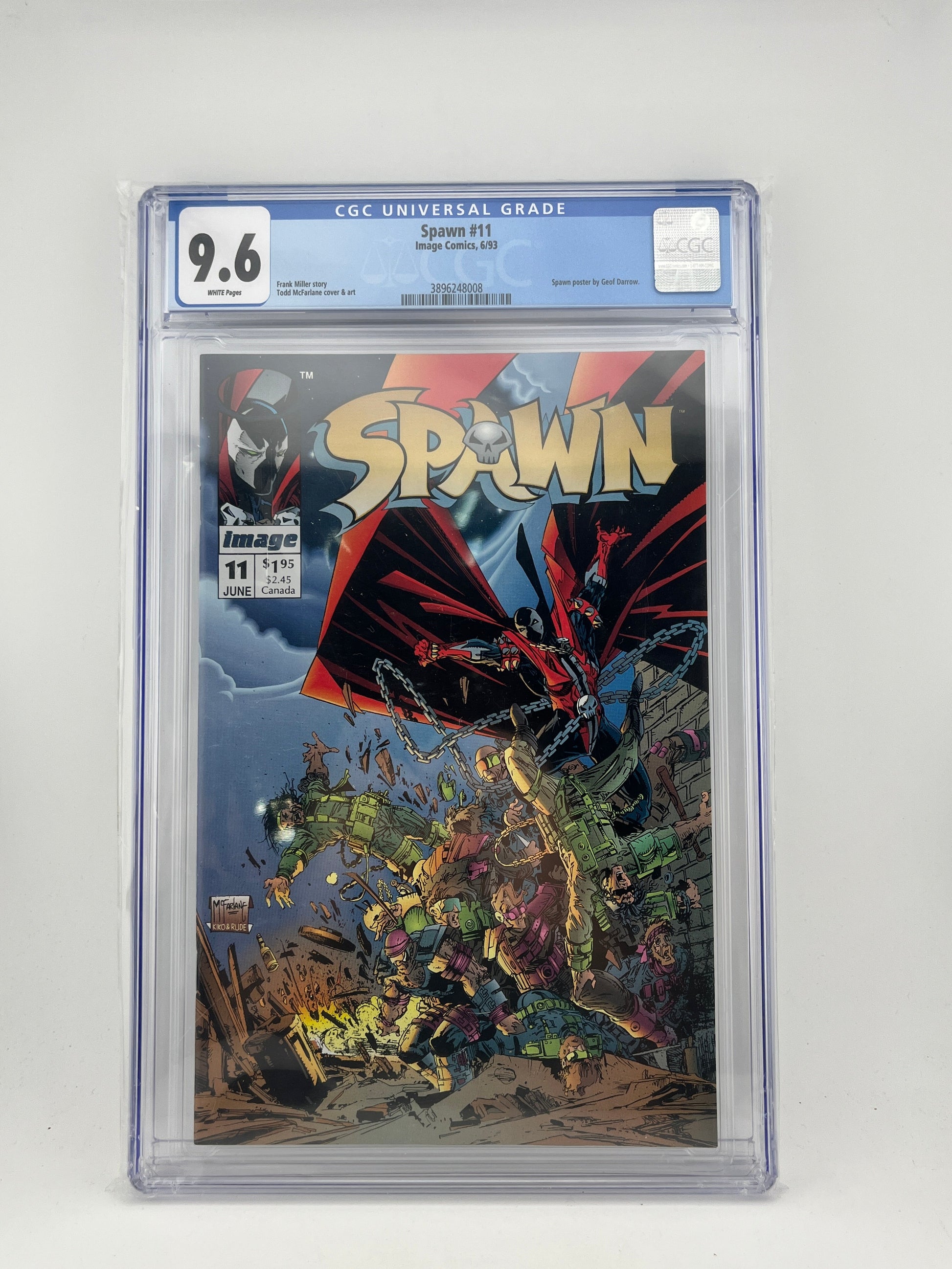 Spawn 11 - Geof Darrow Poster 1993 - Todd McFarlane - CGC Graded 9.6 FRENLY BRICKS - Open 7 Days