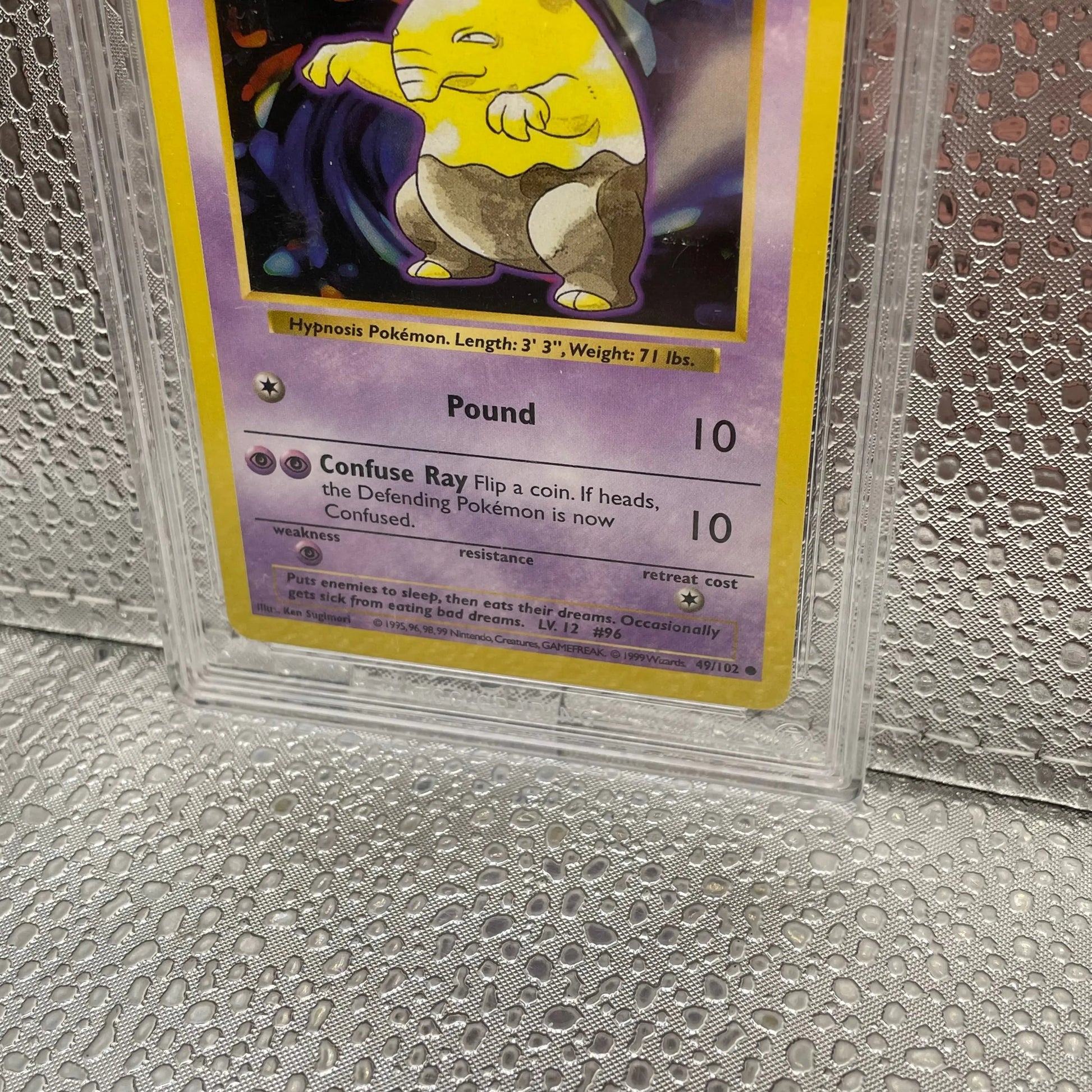 Pokemon TCG - Drowzee 49/102 Base Set  Shadowless WOTC 1999 - TCG 10 Graded FRENLY BRICKS - Open 7 Days