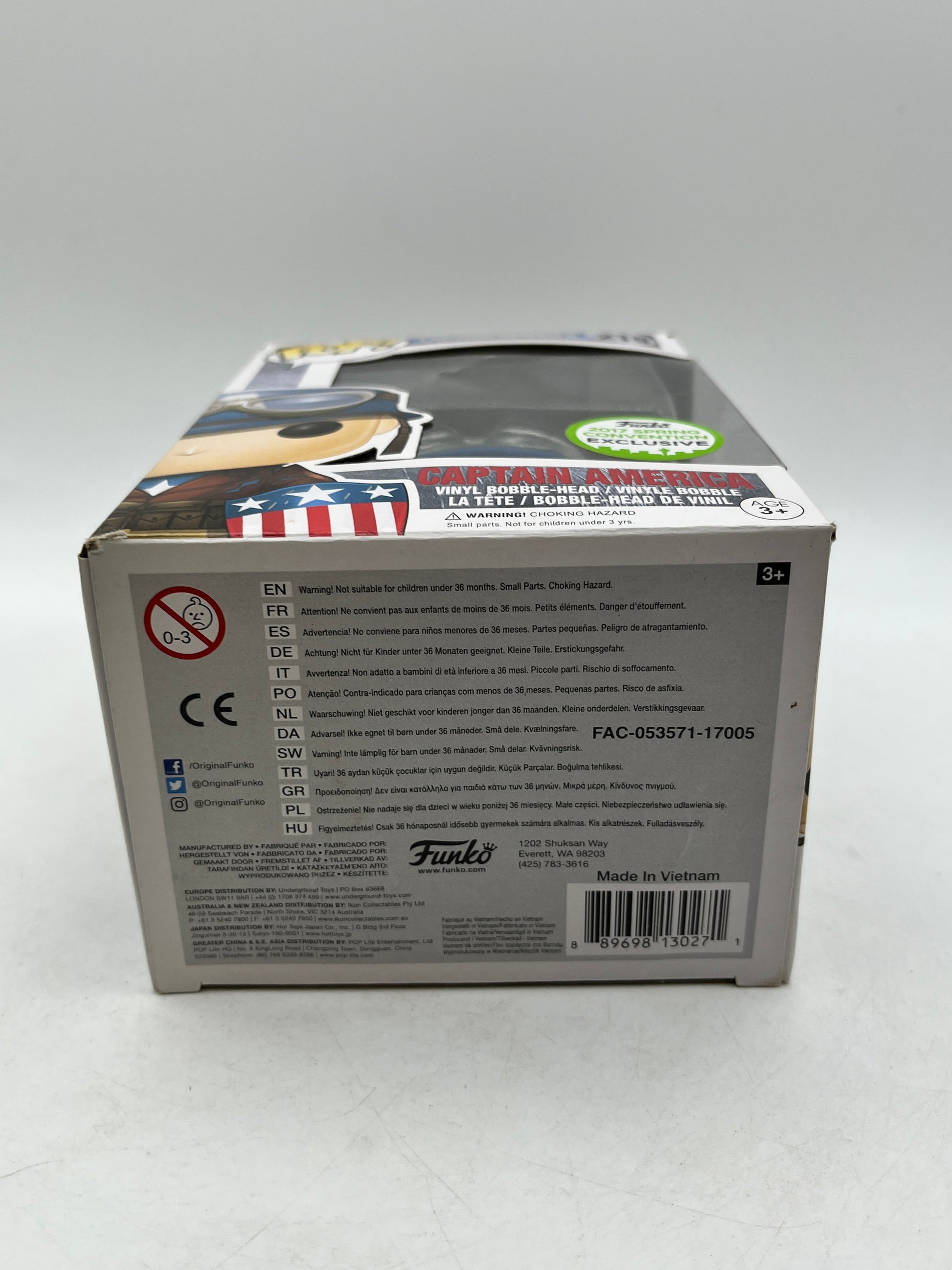 Funko POP! Marvel Captain America - First Avenger #219 - 2017 Convention Exclusive FRENLY BRICKS - Open 7 Days