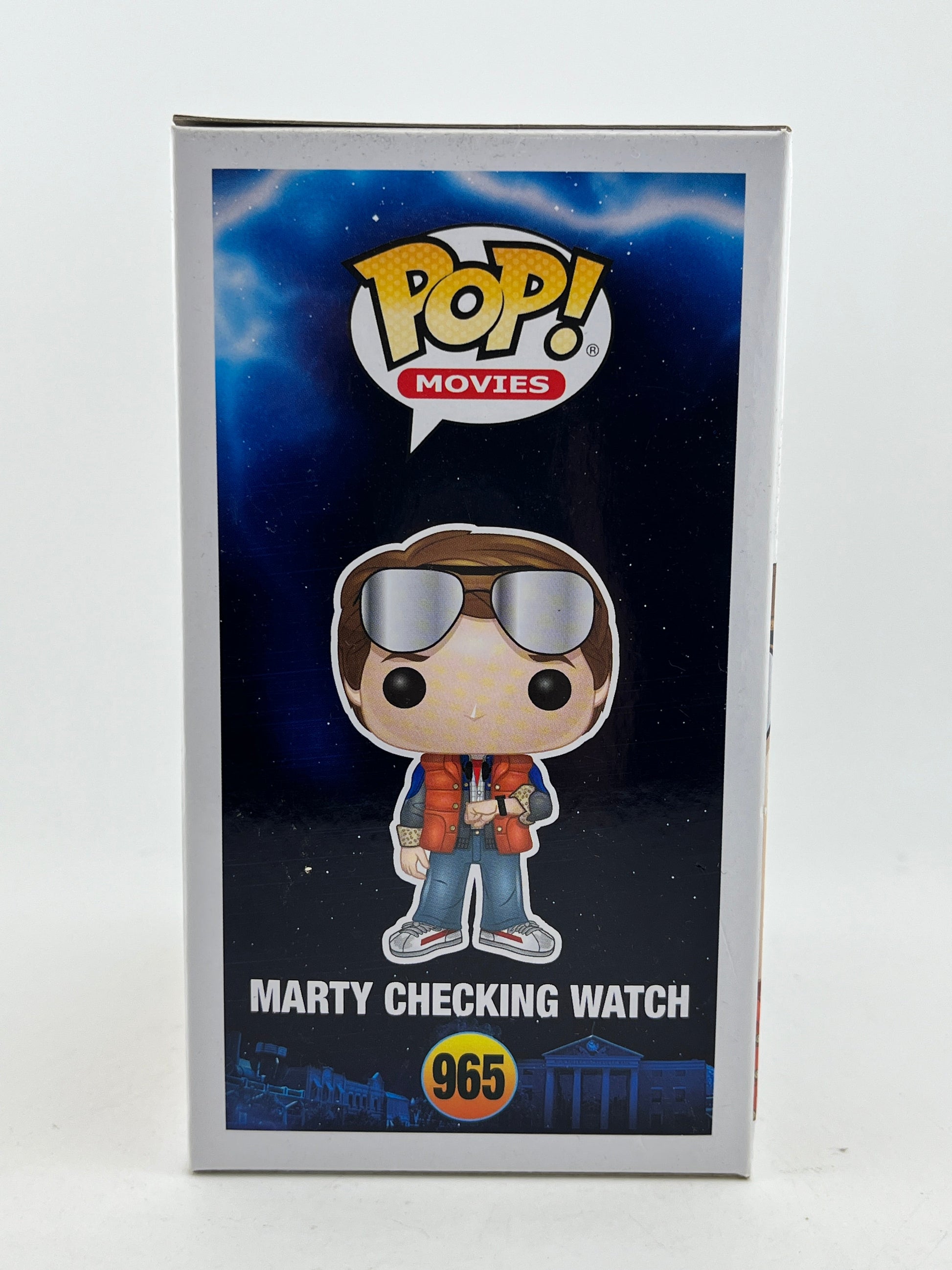 Funko POP! Movies Back To The Future - Marty Checking Watch #965 - 2020 LE FRENLY BRICKS - Open 7 Days