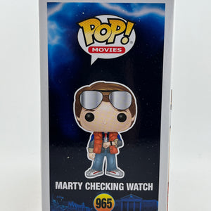 Funko POP! Movies Back To The Future - Marty Checking Watch #965 - 2020 LE FRENLY BRICKS - Open 7 Days