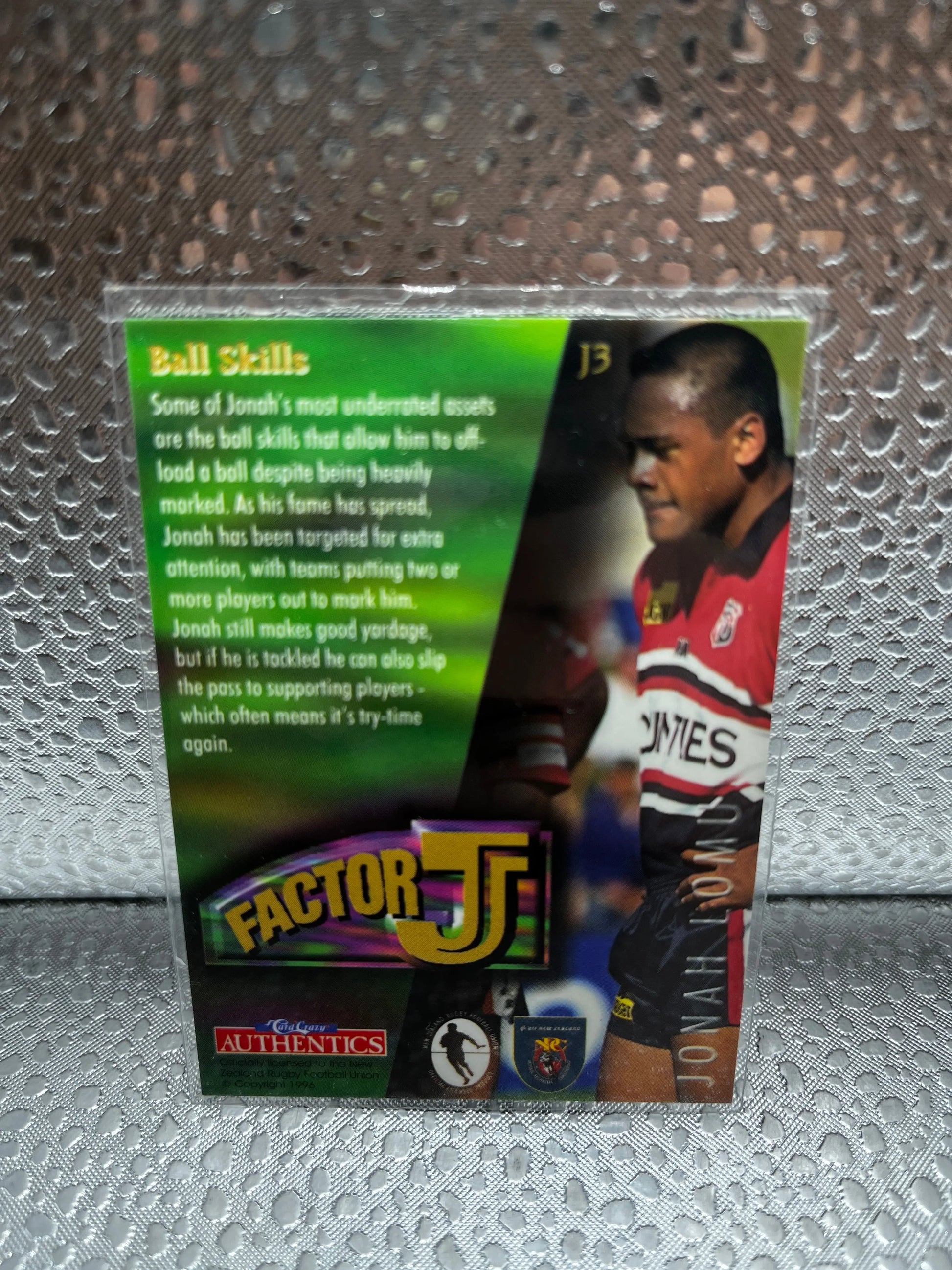 Factor J #J3 Ball Skills Jonah Lomu 1996 FRENLY BRICKS - Open 7 Days