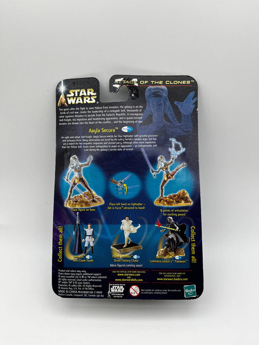 Star Wars Attack of the Clones Aayla Secura Action Figure Hasbro Jedi Knight FRENLY BRICKS - Open 7 Days