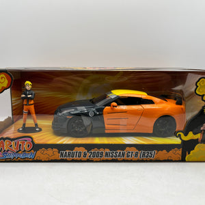 2009 Nissan GT-R R35 w/ Naruto Diecast Figurine Jada Toys Naruto Shippuden - Sealed FRENLY BRICKS - Open 7 Days