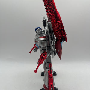Transformers Generations Leader Class Jetfire Custom Painted Silver & Red Chrome FRENLY BRICKS - Open 7 Days