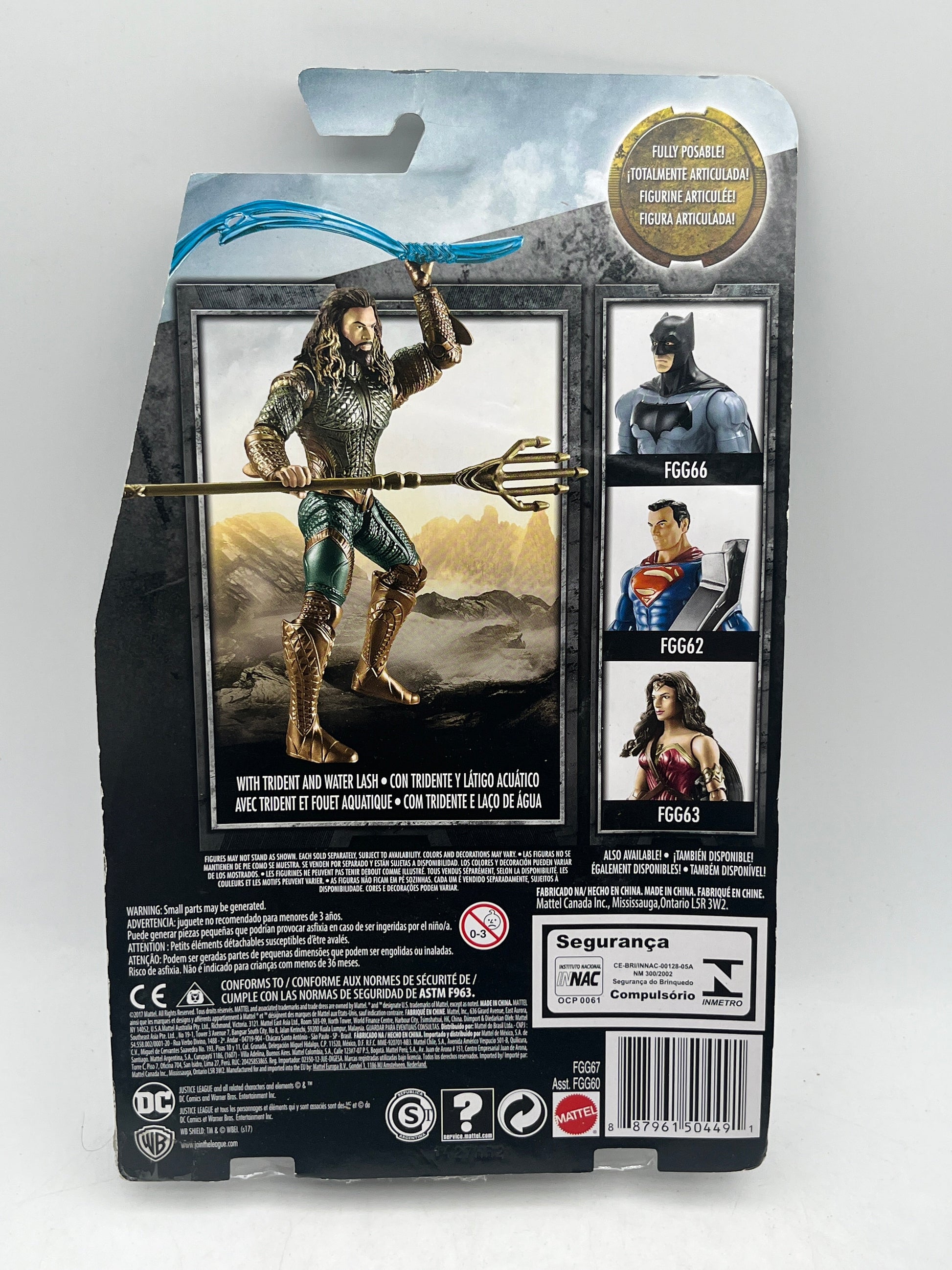 MATTEL DC Justice League AquaMan Action Figure Water Lash 2017 FRENLY BRICKS - Open 7 Days