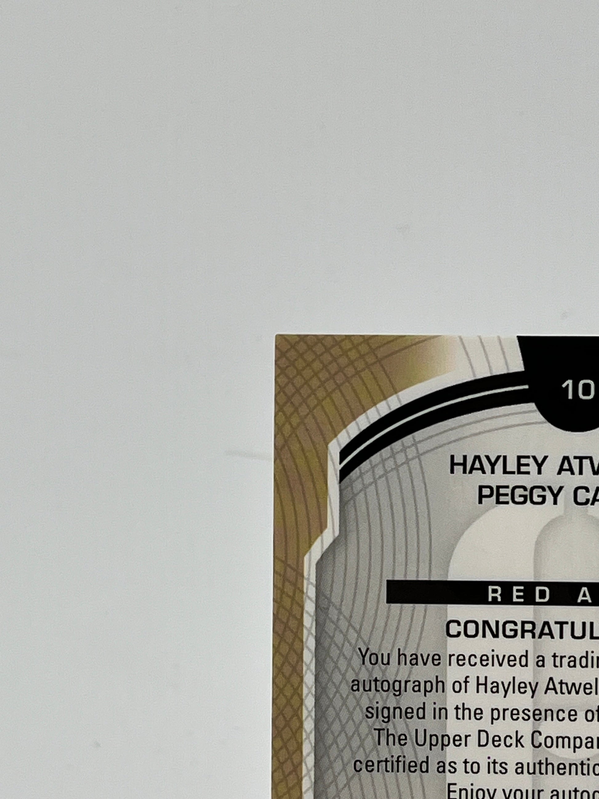 Upper Deck Marvel Infinity Saga - Allure Red Auto Hayley Atwell as Peggy Carter FRENLY BRICKS - Open 7 Days