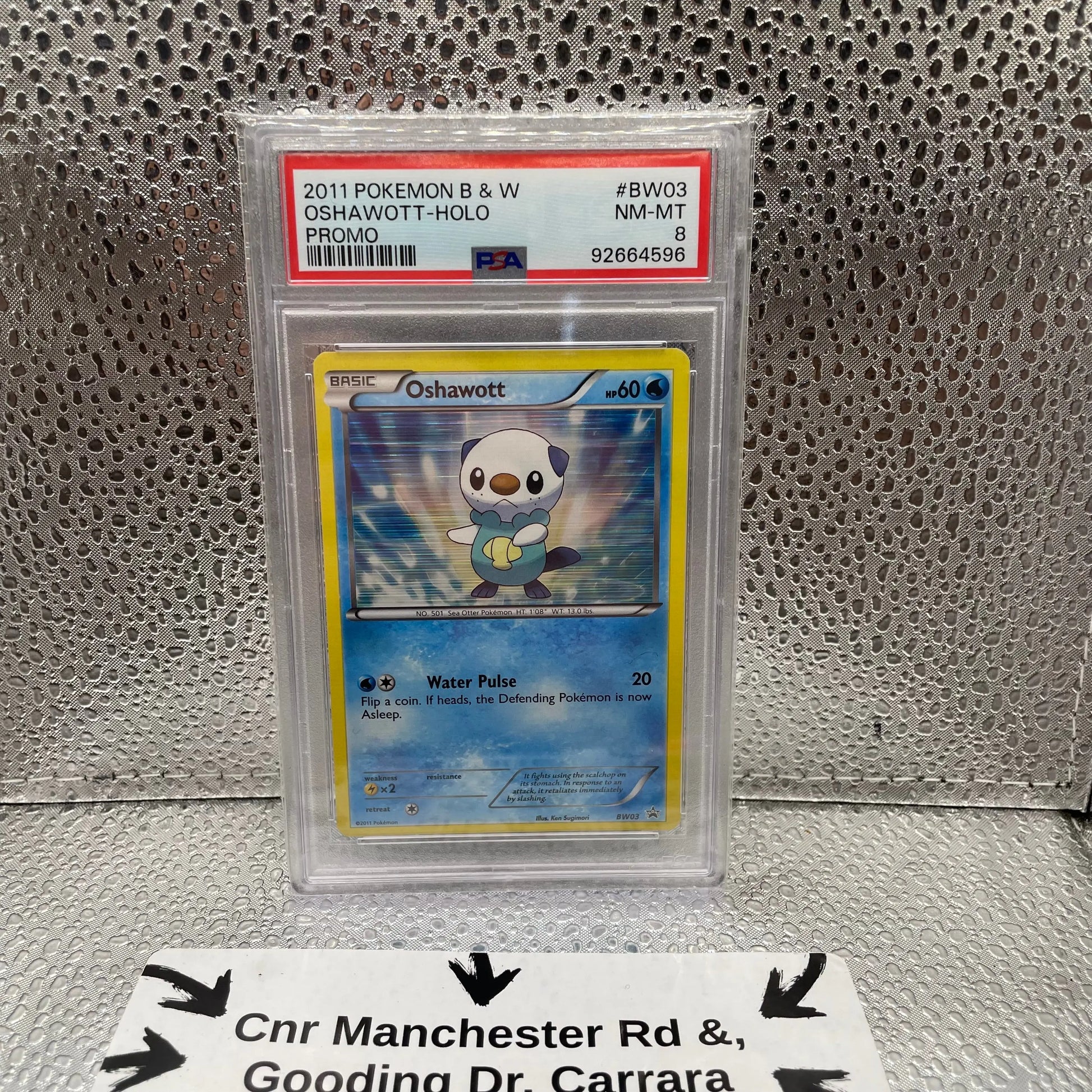 2011 Pokémon Oshawott Holo PSA Graded 8 NM-MT Promo TCG #BW03 FRENLY BRICKS - Open 7 Days