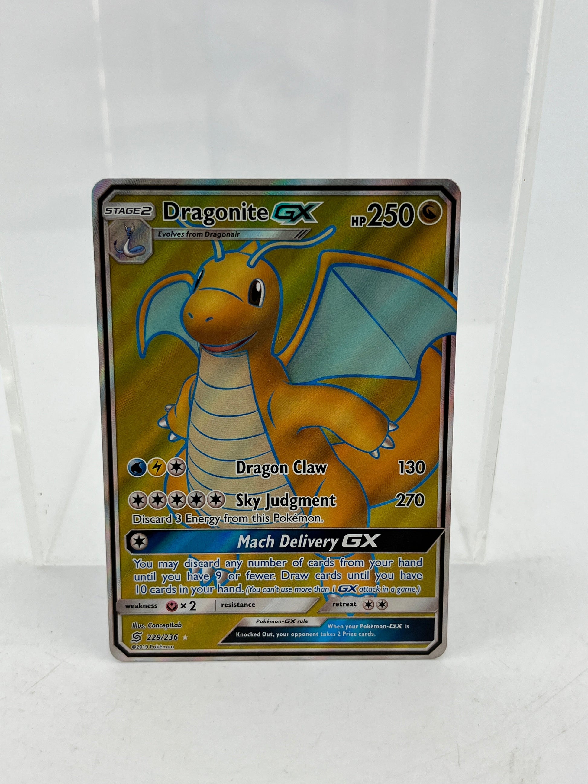 2019 Dragonite GX (Full Art) 229/236 Sm-Unified Minds Holo FRENLY BRICKS - Open 7 Days