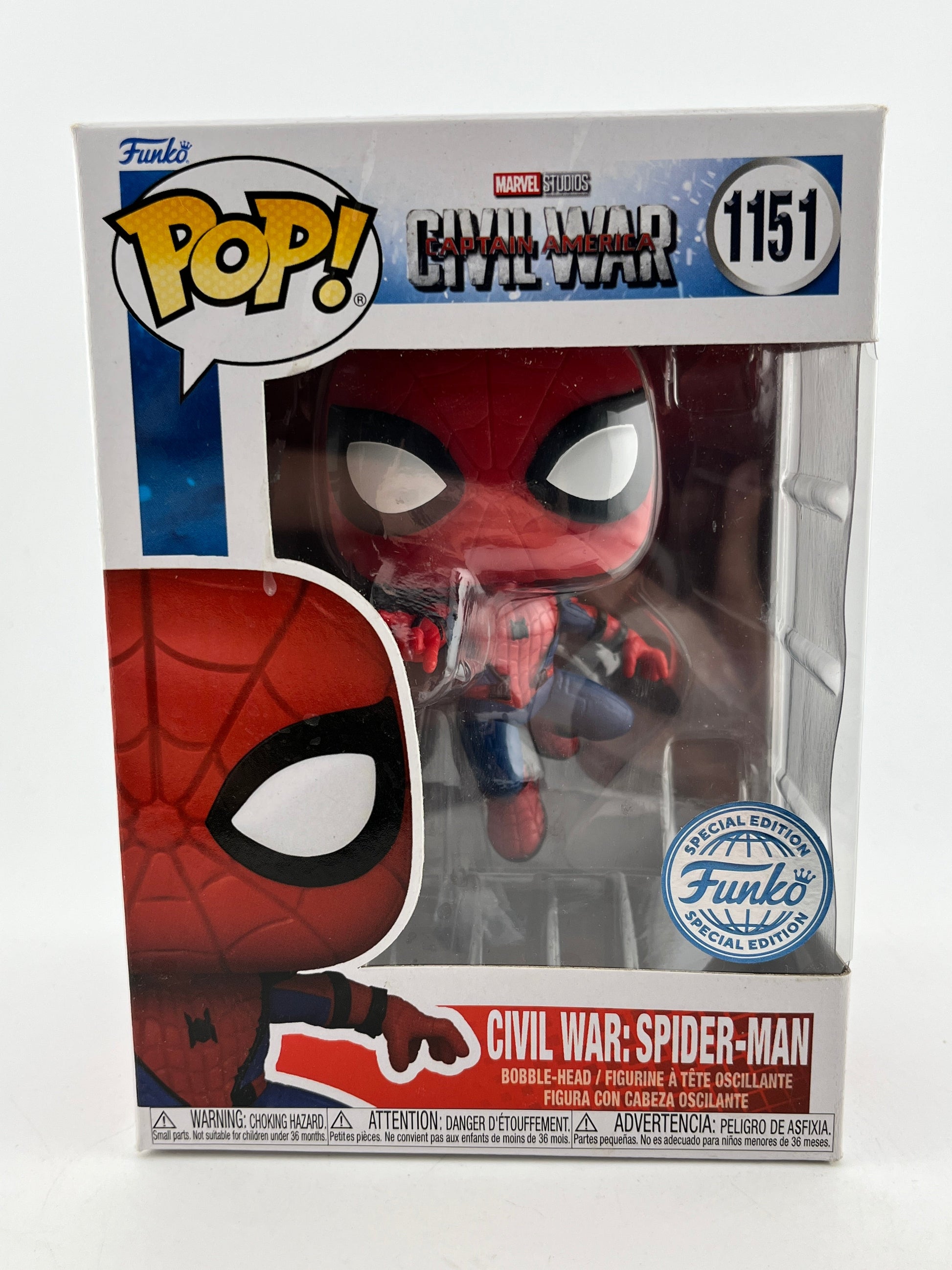 Funko POP! Marvel Civil War - Spider-Man #1151 - Special Edition FRENLY BRICKS - Open 7 Days