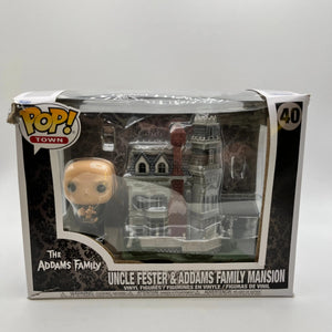 Funko POP! Town The Addams Family - Uncle Fester With Mansion #40 FRENLY BRICKS - Open 7 Days